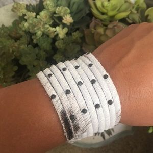 Vegan Leather Studded wrap bracelet